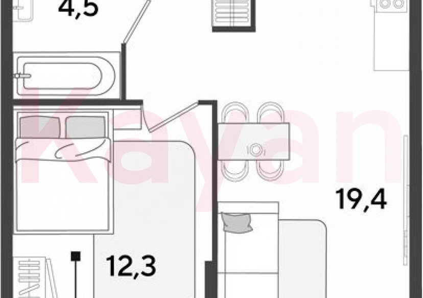 Продажа 2-комн. квартиры, 40.9 кв.м фото 0