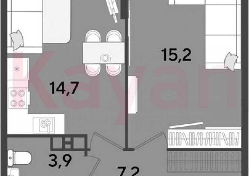 Продажа 1-комн. квартиры, 41 кв.м фото 0