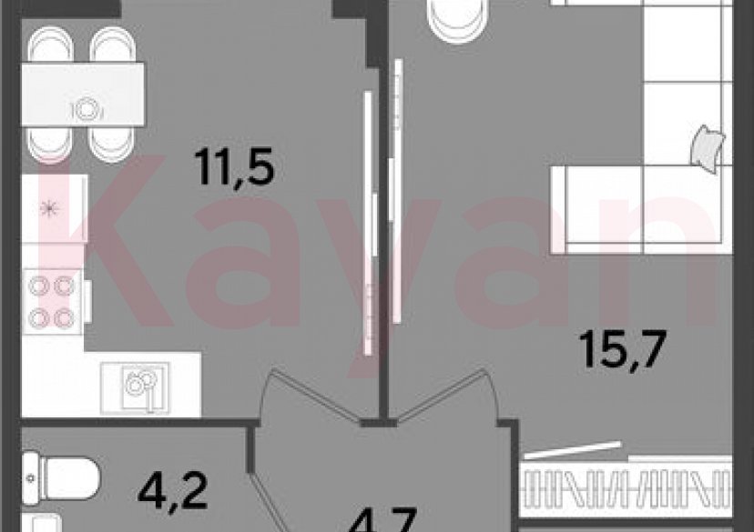 Продажа 1-комн. квартиры, 38.3 кв.м фото 0