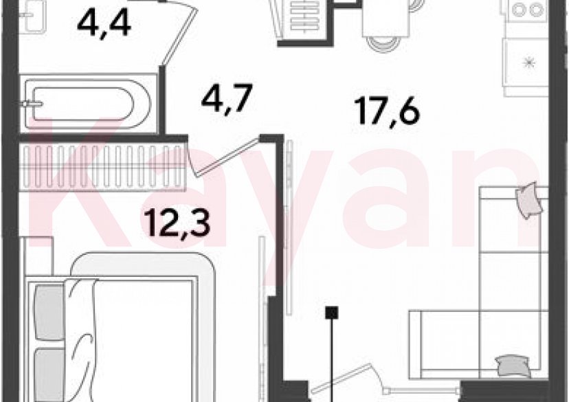 Продажа 2-комн. квартиры, 39 кв.м фото 0