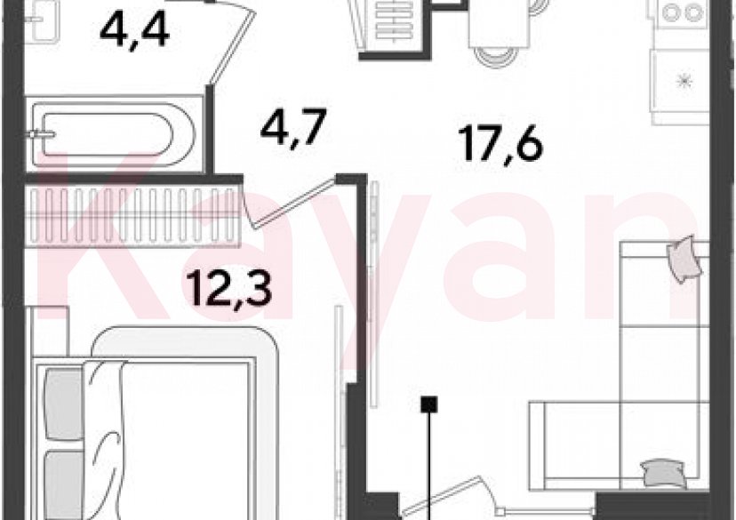 Продажа 2-комн. квартиры, 39.5 кв.м фото 0