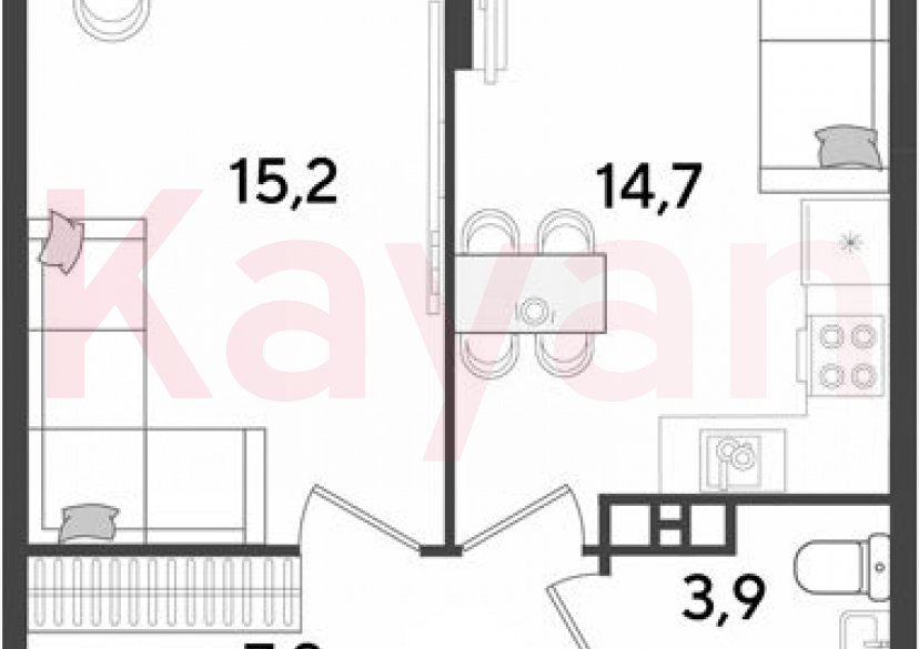 Продажа 1-комн. квартиры, 41 кв.м фото 0