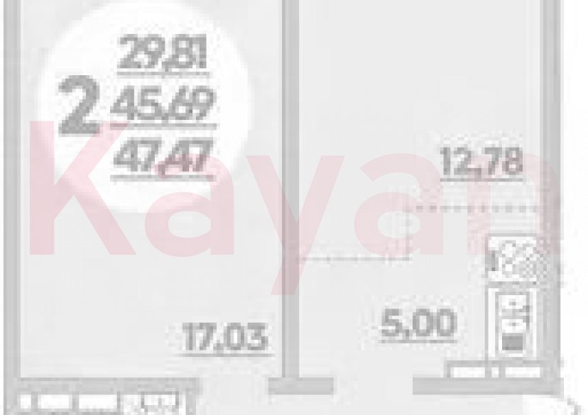 Продажа 2-комн. квартиры, 45.69 кв.м фото 0