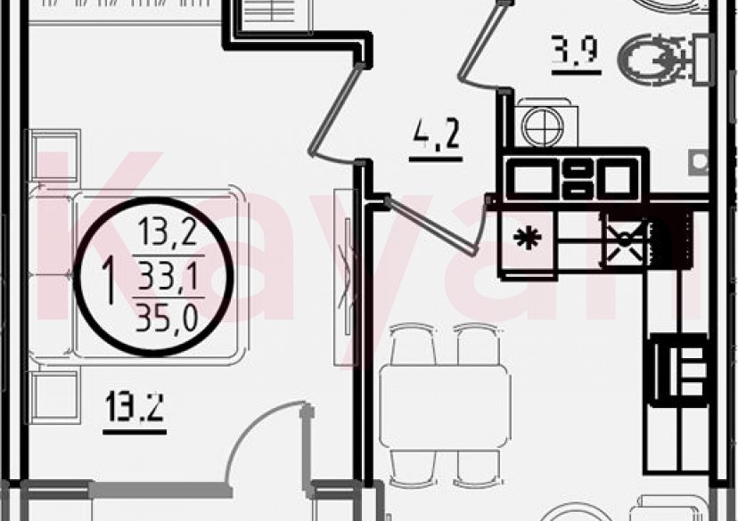 Продажа 1-комн. квартиры, 33.1 кв.м фото 0