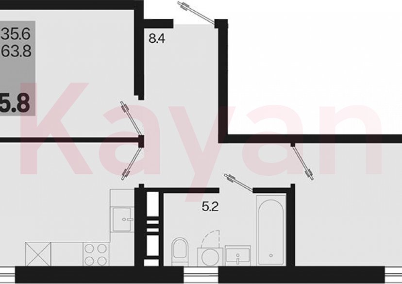 Продажа 2-комн. квартиры, 63.8 кв.м фото 0