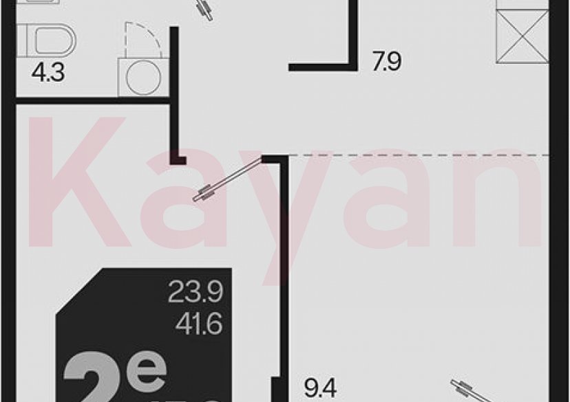 Продажа 2-комн. квартиры, 41.6 кв.м фото 0