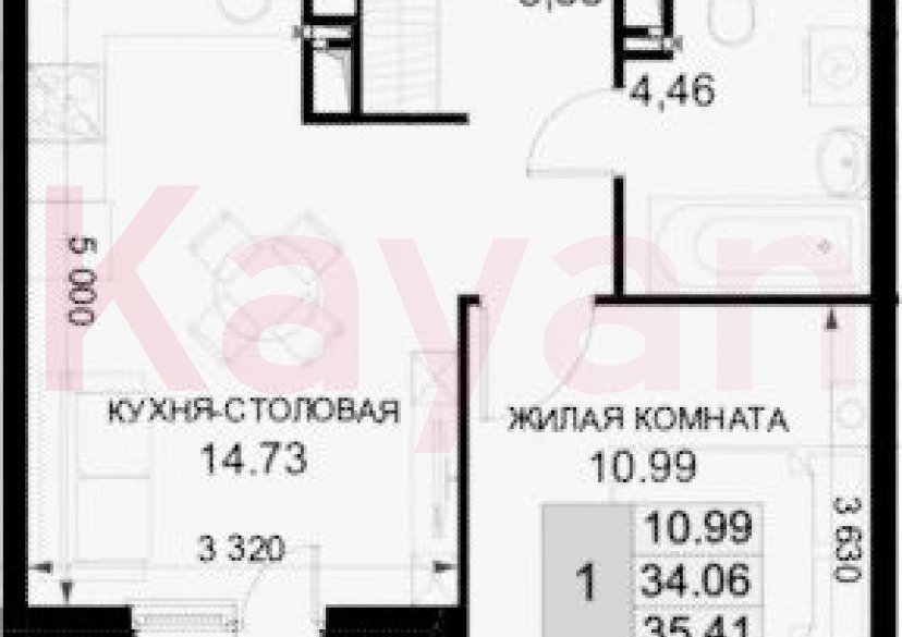 Продажа 1-комн. квартиры, 34.06 кв.м фото 0