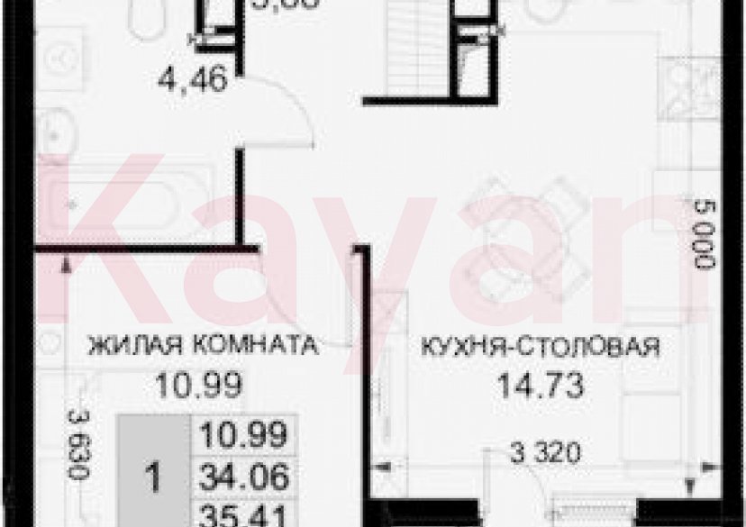 Продажа 1-комн. квартиры, 34.06 кв.м фото 0