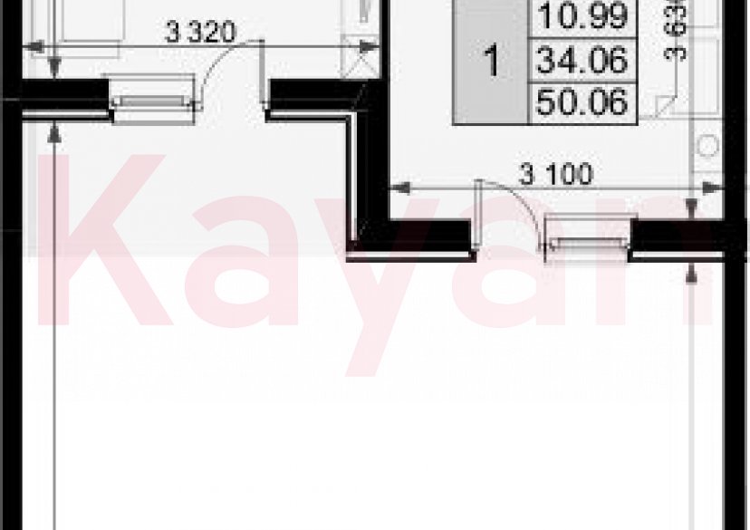 Продажа 1-комн. квартиры, 34.06 кв.м фото 0