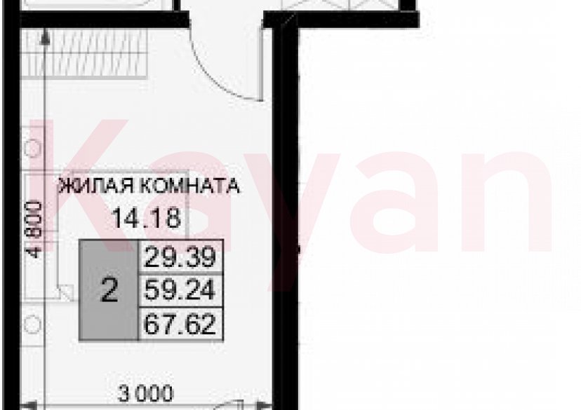 Продажа 2-комн. квартиры, 57.65 кв.м фото 0