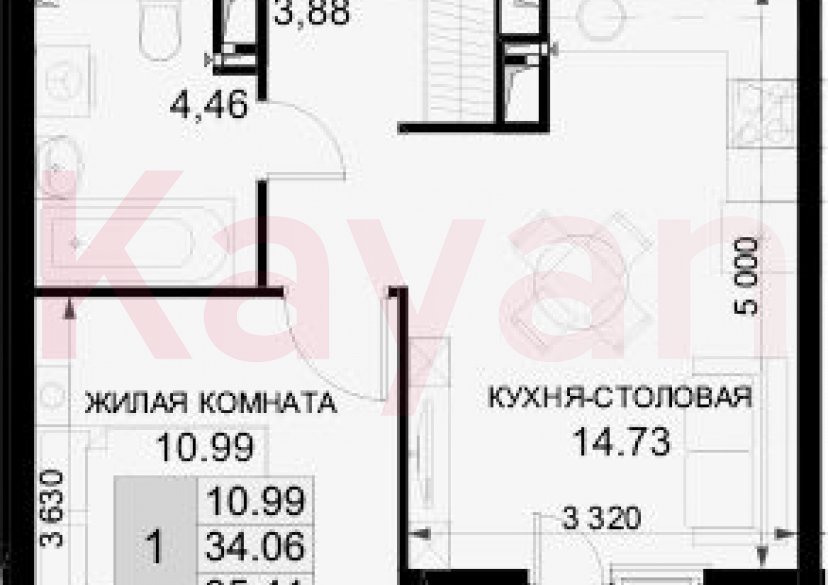 Продажа 1-комн. квартиры, 34.06 кв.м фото 0