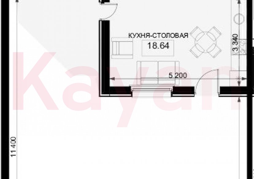 Продажа 1-комн. квартиры, 44.33 кв.м фото 0