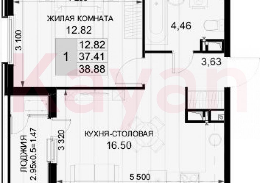 Продажа 1-комн. квартиры, 37.41 кв.м фото 0