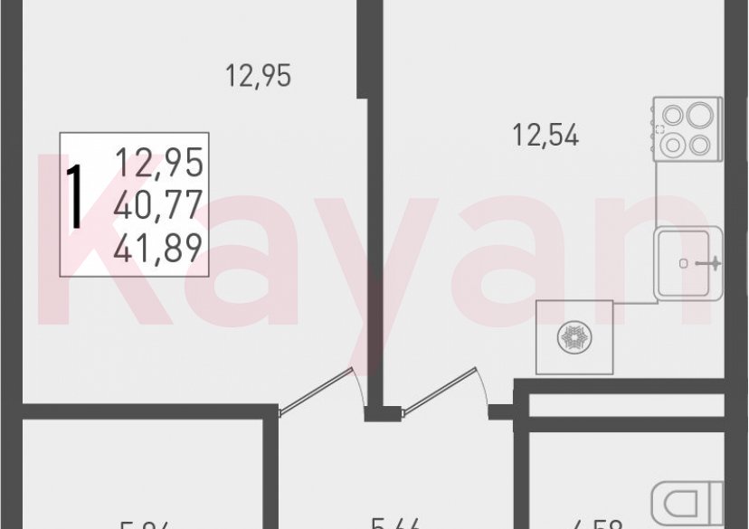 Продажа 1-комн. квартиры, 40.77 кв.м фото 0