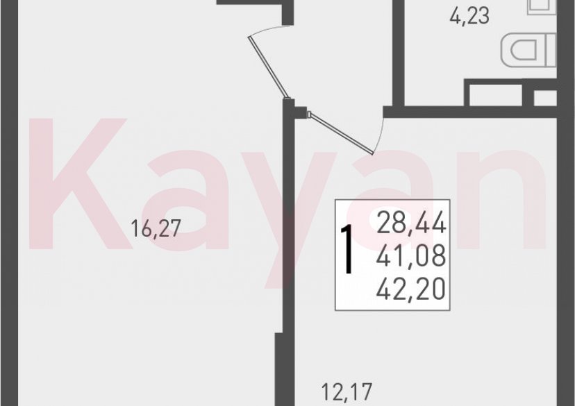 Продажа 2-комн. квартиры, 41.08 кв.м фото 0