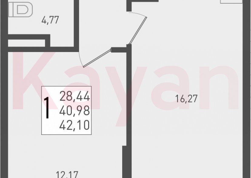 Продажа 2-комн. квартиры, 40.98 кв.м фото 0