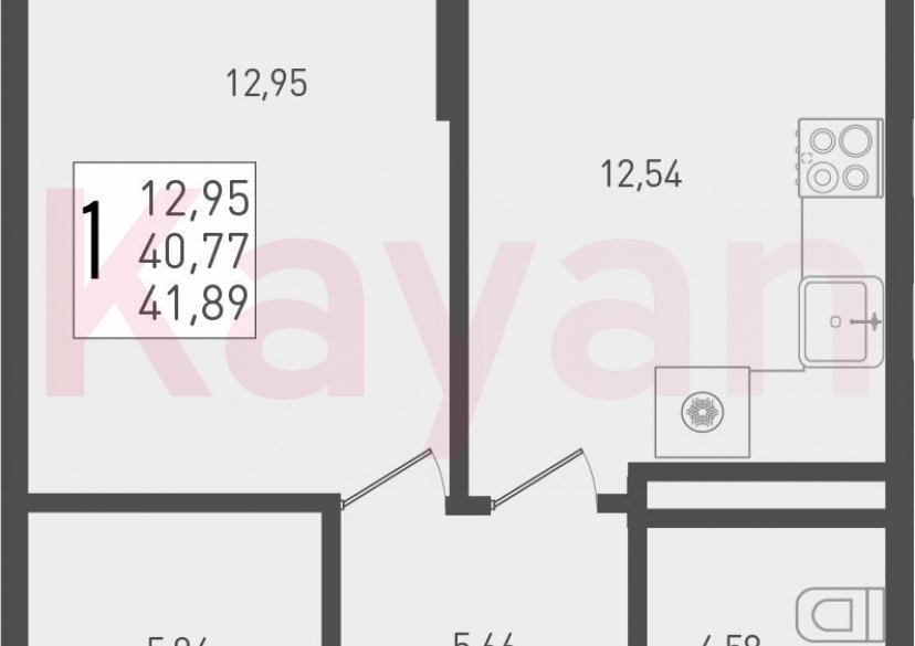 Продажа 1-комн. квартиры, 40.77 кв.м фото 0