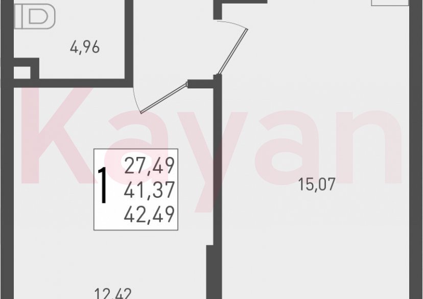 Продажа 2-комн. квартиры, 41.37 кв.м фото 0