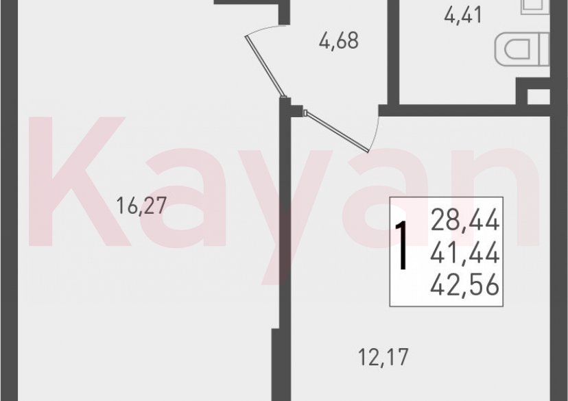 Продажа 2-комн. квартиры, 41.44 кв.м фото 0