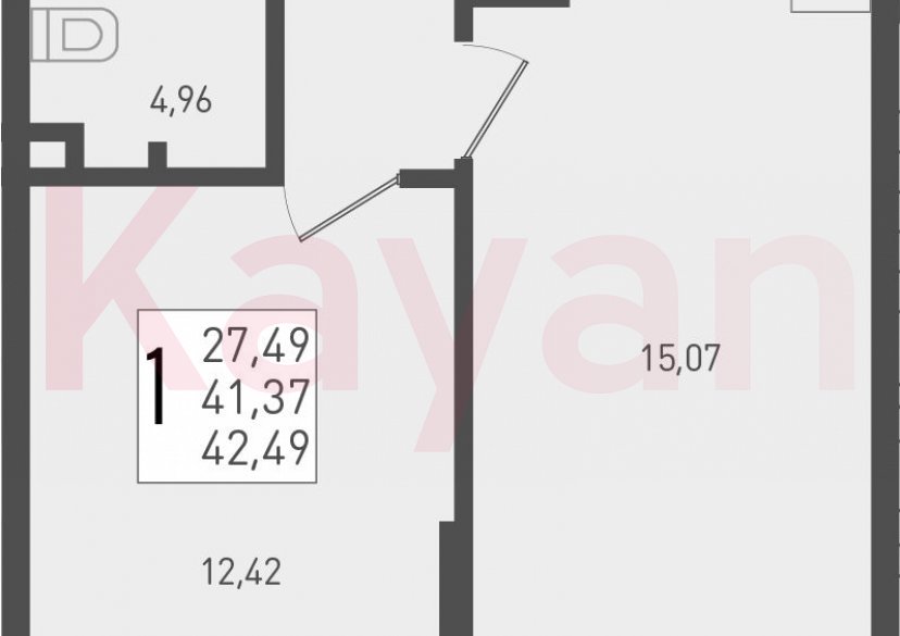 Продажа 2-комн. квартиры, 41.37 кв.м фото 0