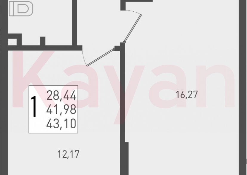 Продажа 2-комн. квартиры, 41.98 кв.м фото 0