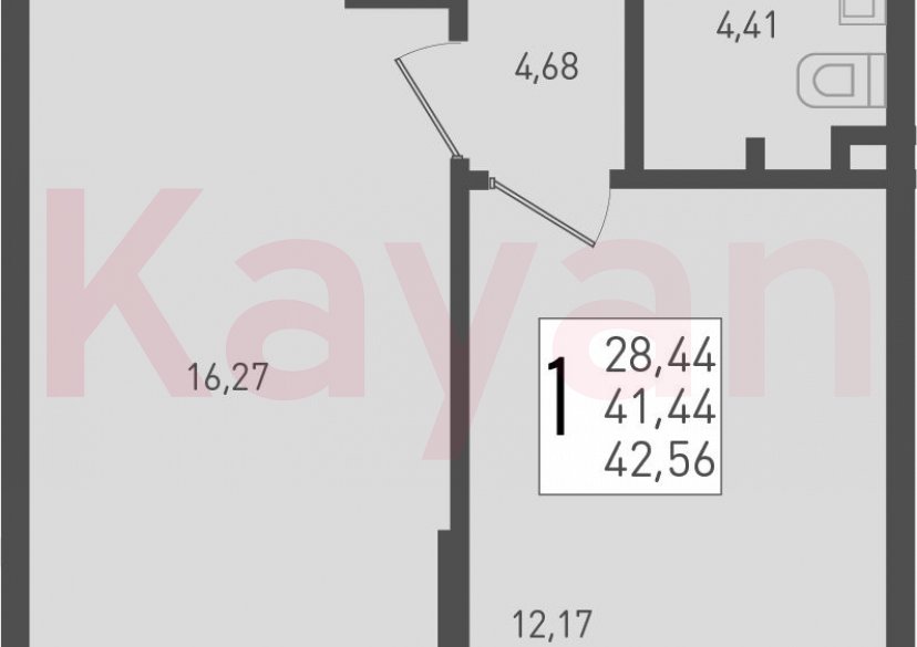 Продажа 2-комн. квартиры, 41.44 кв.м фото 0