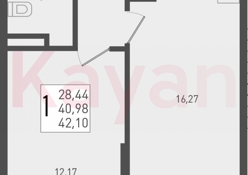 Продажа 2-комн. квартиры, 40.98 кв.м фото 0