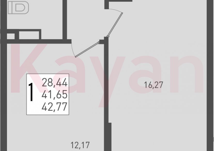 Продажа 2-комн. квартиры, 41.65 кв.м фото 0