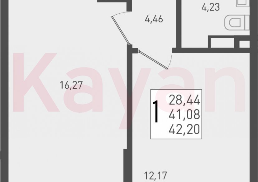 Продажа 2-комн. квартиры, 41.08 кв.м фото 0