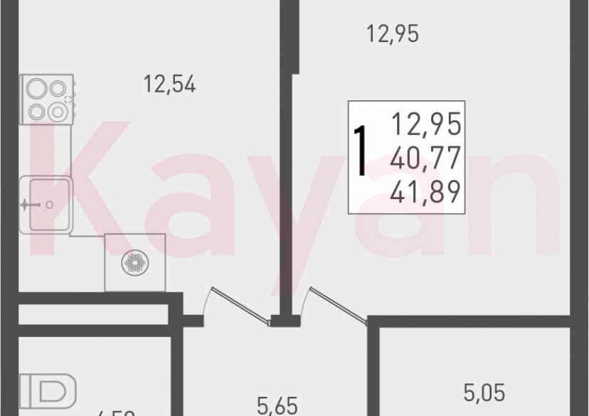 Продажа 1-комн. квартиры, 40.77 кв.м фото 0