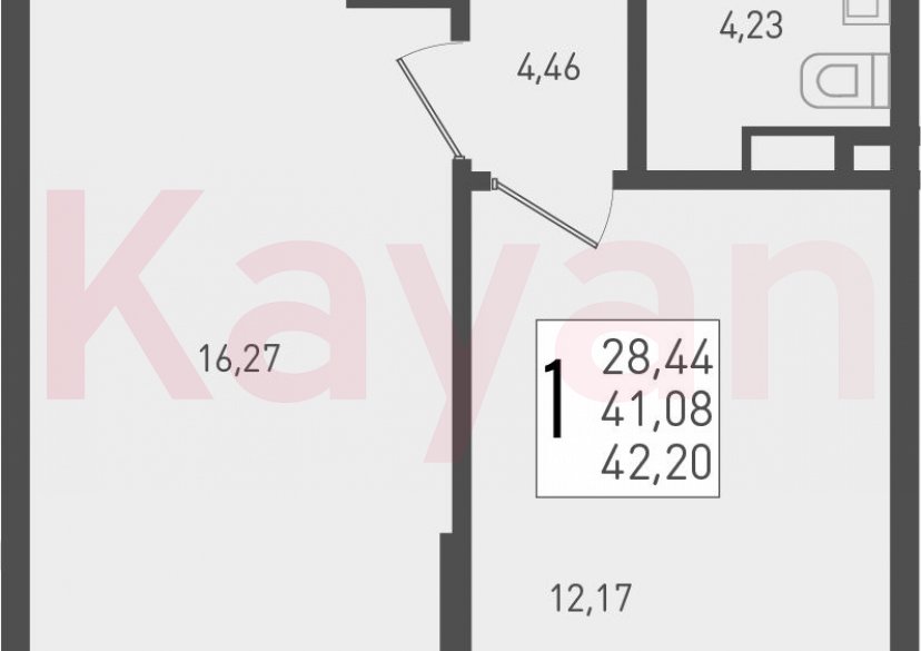 Продажа 2-комн. квартиры, 41.08 кв.м фото 0