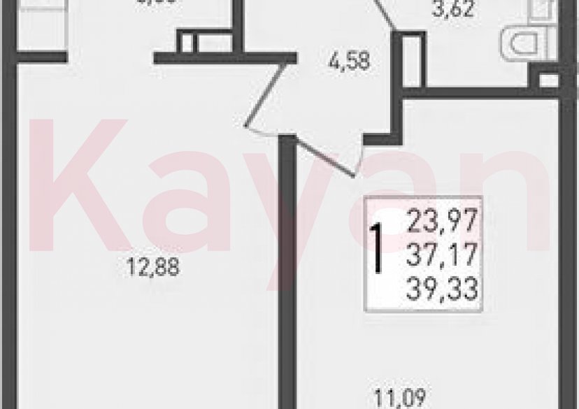 Продажа 2-комн. квартиры, 37.17 кв.м фото 0