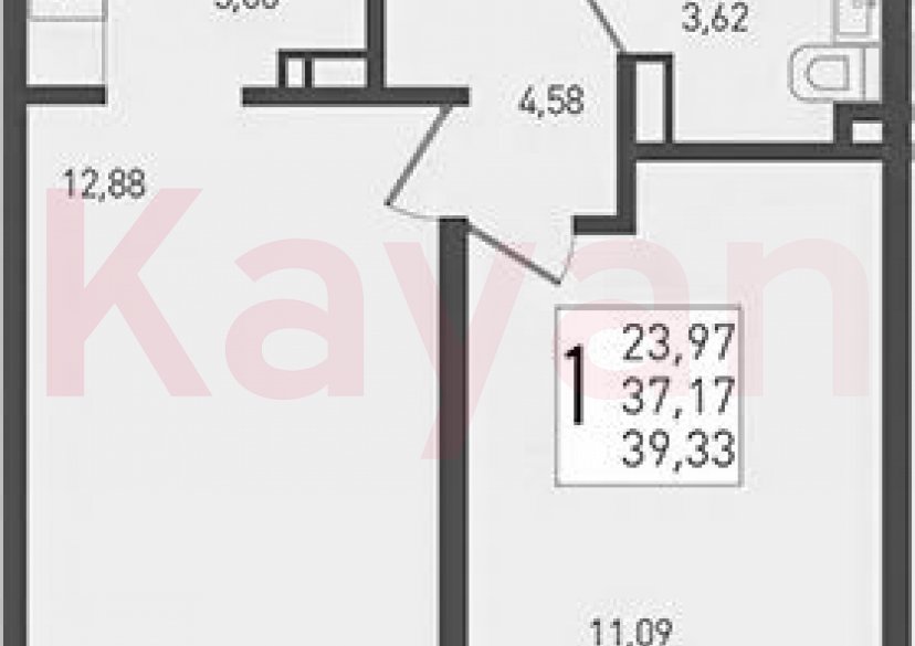 Продажа 2-комн. квартиры, 37.17 кв.м фото 0