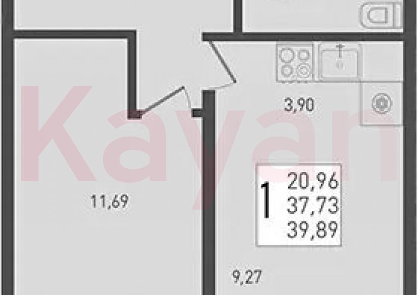 Продажа 2-комн. квартиры, 37.73 кв.м фото 0