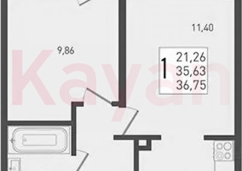 Продажа 2-комн. квартиры, 35.63 кв.м фото 0