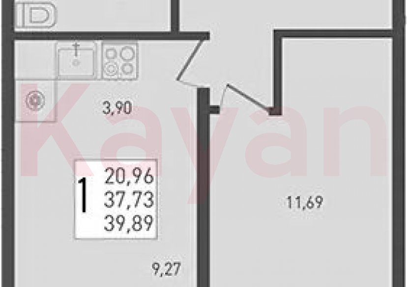Продажа 1-комн. квартиры, 37.73 кв.м фото 0