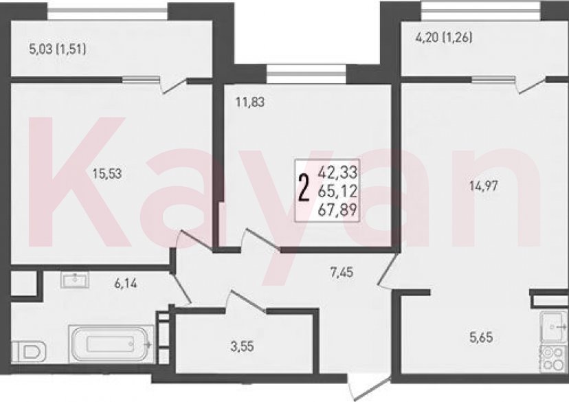 Продажа 3-комн. квартиры, 65.12 кв.м фото 0