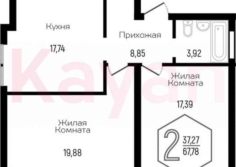 Продажа 3-комн. квартиры, 67.78 кв.м фото 0