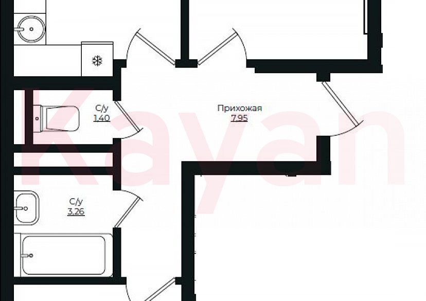 Продажа 2-комн. квартиры, 56.18 кв.м фото 0