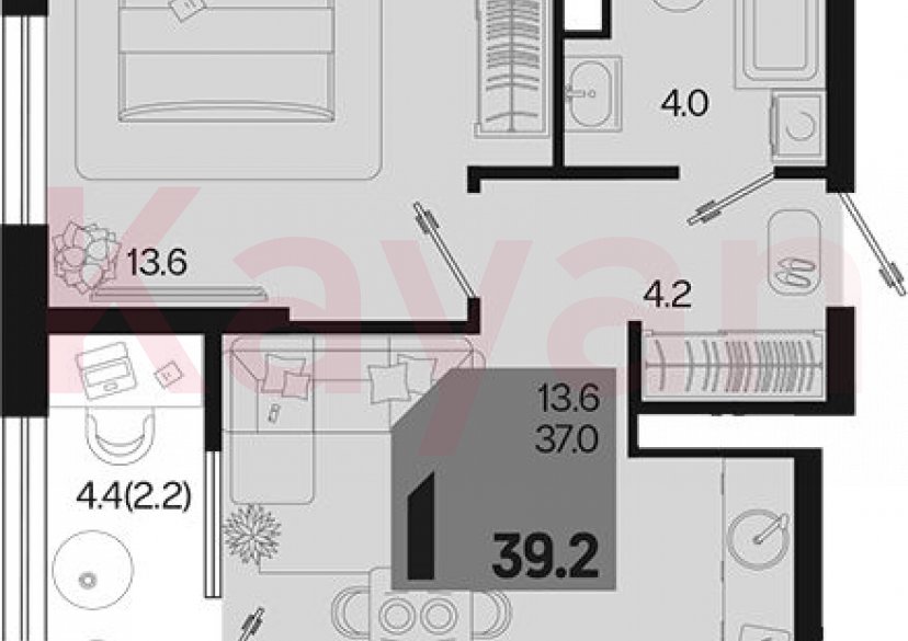 Продажа 1-комн. квартиры, 37 кв.м фото 0