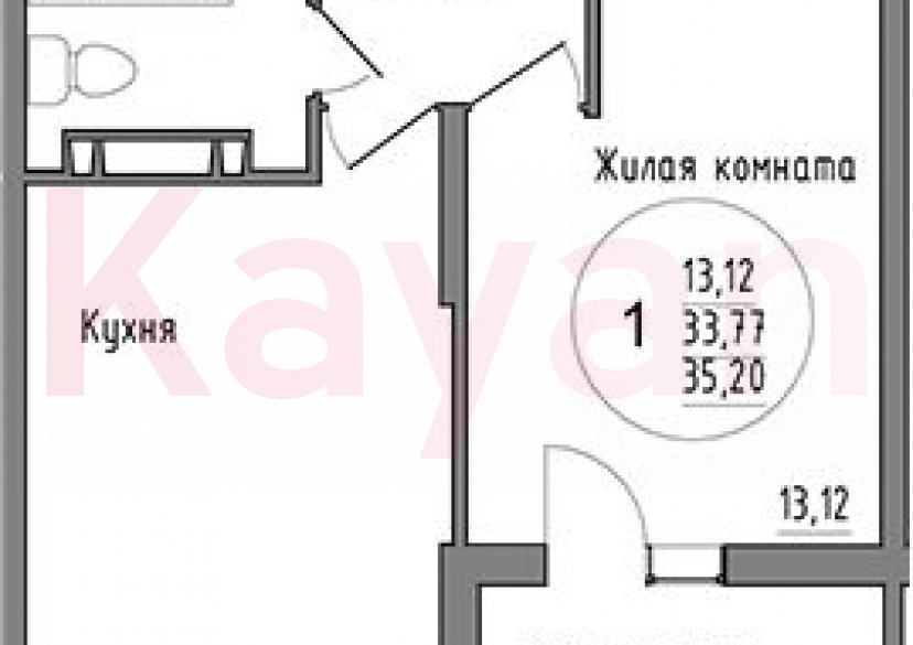 Продажа 1-комн. квартиры, 33.77 кв.м фото 0