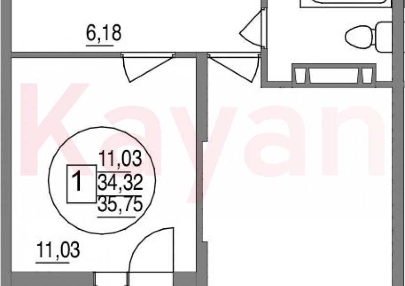 Продажа 1-комн. квартиры, 34.32 кв.м фото 0