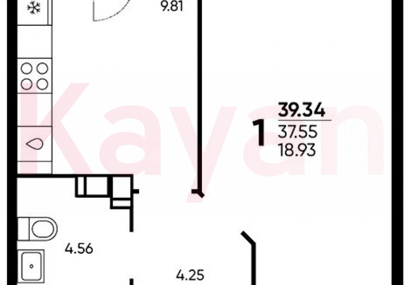 Продажа 1-комн. квартиры, 37.55 кв.м фото 0