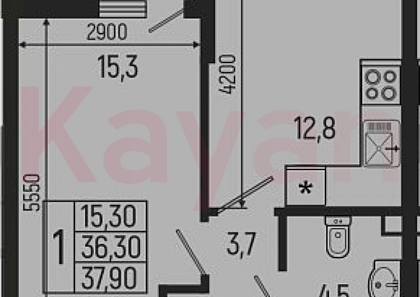 Продажа 1-комн. квартиры, 36.3 кв.м фото 0