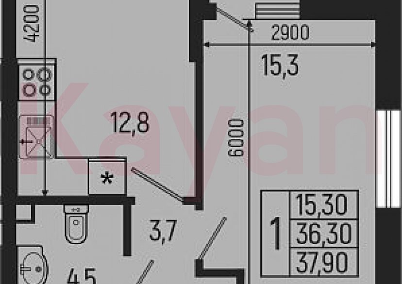 Продажа 1-комн. квартиры, 36.3 кв.м фото 0