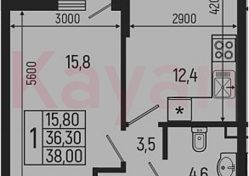 Продажа 1-комн. квартиры, 36.3 кв.м фото 0