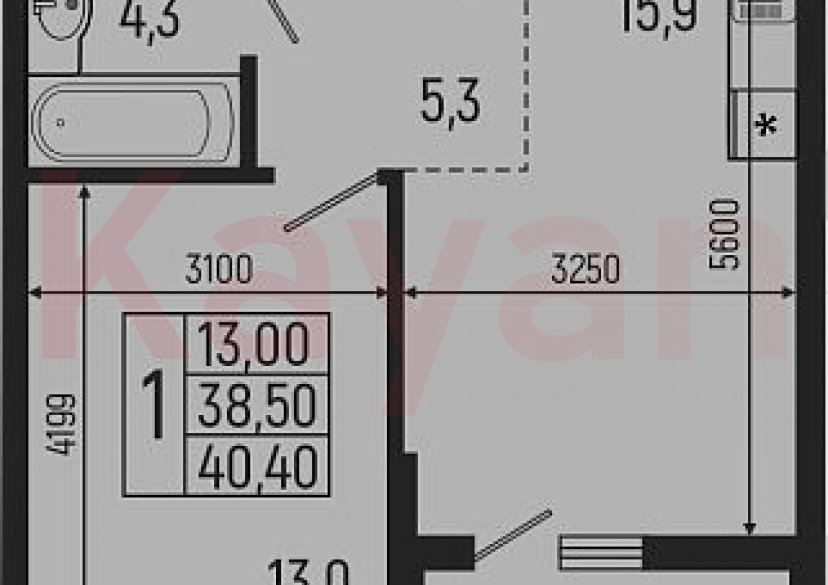 Продажа 2-комн. квартиры, 38.5 кв.м фото 0