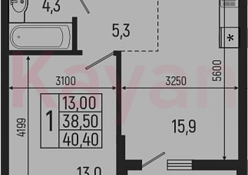 Продажа 2-комн. квартиры, 38.5 кв.м фото 0