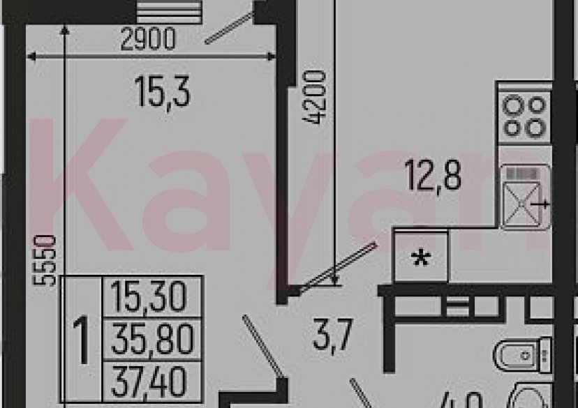 Продажа 1-комн. квартиры, 35.8 кв.м фото 0