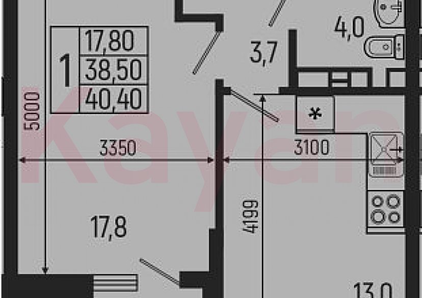 Продажа 1-комн. квартиры, 38.5 кв.м фото 0